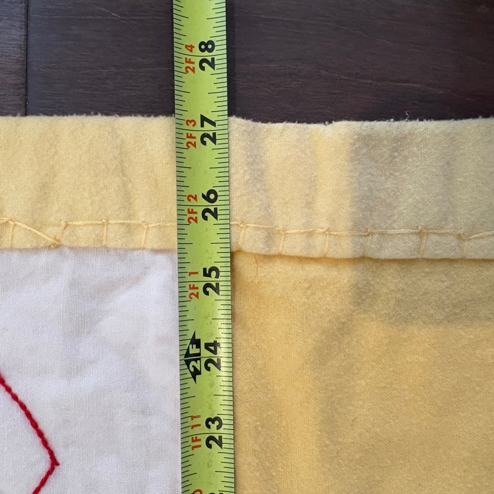 Handmade Quilted Baby Blanket Yellow Safari Animals‎ Embroidered Nursery 52x 27" - Picture 8 of 9